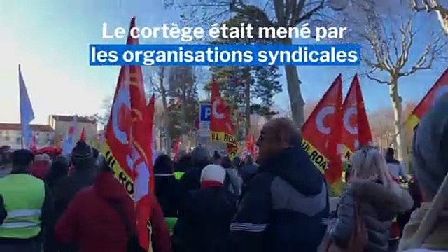 Manifestation contre la réforme des retraites à Roanne