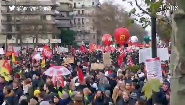 Grève du 10 décembre contre la réforme des retraites : les slogans du cortège parisien