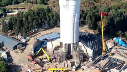 Çamlıca televizyon kulesinin kaplama işlemleri tamamlandı