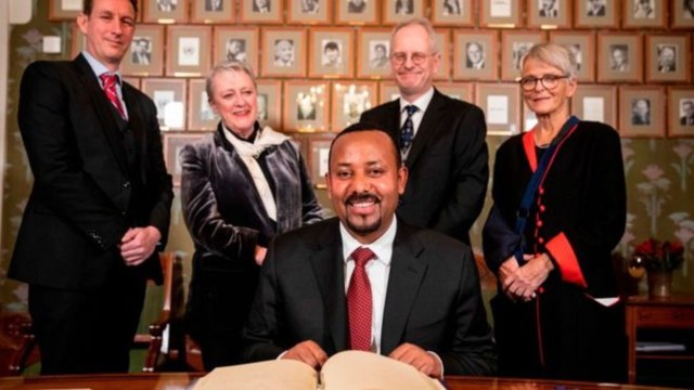 Ethiopia's Abiy Ahmed receives Nobel peace prize