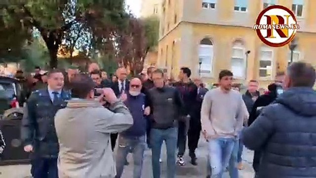 Pau Lopez e Pastore in visita al Policlinico Umberto I