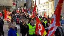 Manifestation contre la réforme des retraites à Aubenas