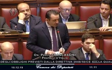 Trancassini - La fiducia posta dal governo sul DL Clima (10.12.19)