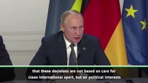 Putin calls Russia WADA ban a 'political decision'