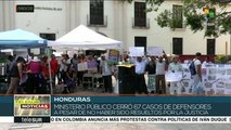 Honduras:líderes sociales presentan denuncias por amenazas a sus vidas