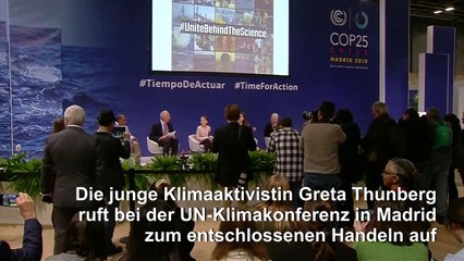 Télécharger la video: Greta Thunberg fordert auf UN-Gipfel entschlossenen Kampf gegen den Klimawandel