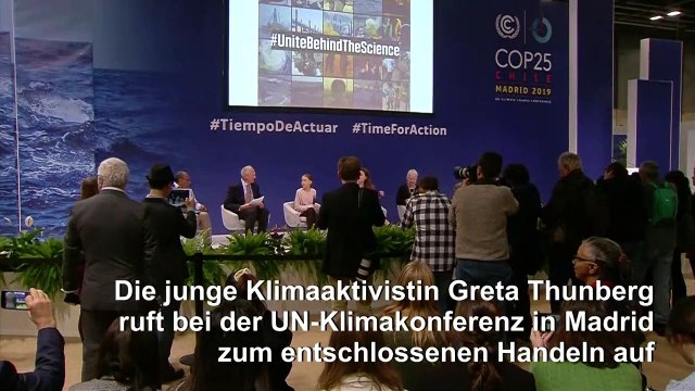Greta Thunberg fordert auf UN-Gipfel entschlossenen Kampf gegen den Klimawandel