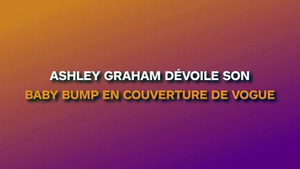 Ashley Graham, mannequin plus size, dévoile son baby bump en couverture de Vogue
