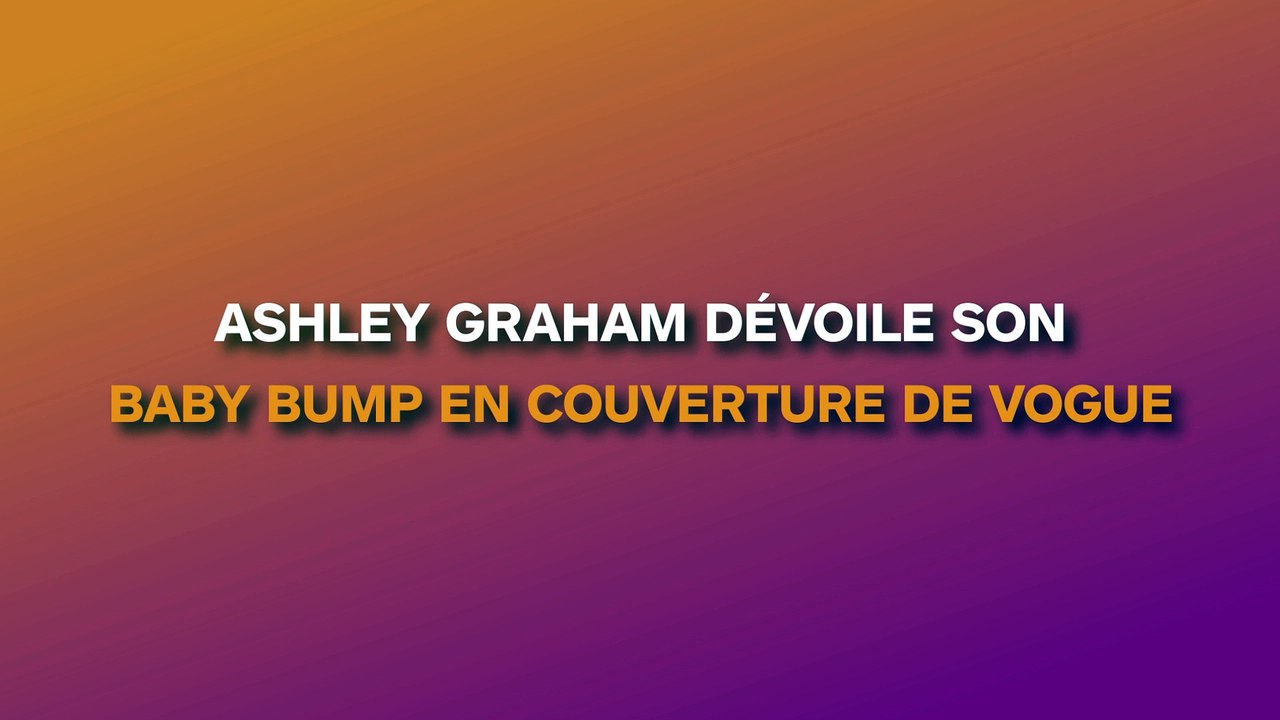 Ashley Graham, mannequin plus size, dévoile son baby bump en couverture de Vogue