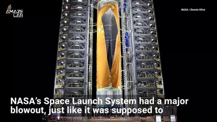 Watch NASA Blow a Hole in its New Moon Rocket’s Fuel Tank