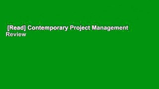 [Read] Contemporary Project Management  Review