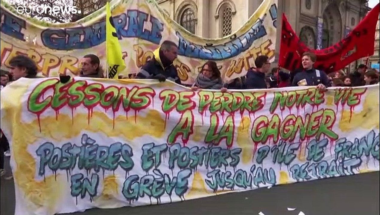 Neue Massendemonstrationen gegen Rentenreform - 6. Tag des Bahnstreiks