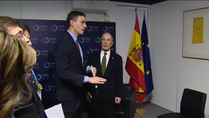 Sánchez se reúne con Bloomberg, Kerry y Timmermans en el marco de la COP25