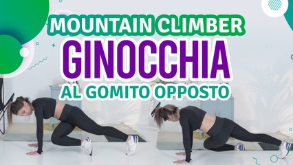 Mountain climber: ginocchia al gomito opposto - Siamo Sportivi