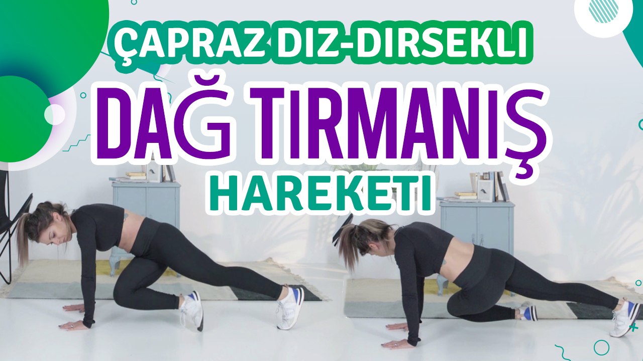 Çapraz diz-dirsekli dağ tırmanış hareketi - Sporcuyum