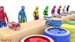 Colors for Children to Learn with Spidermen and Street Vehicles Car Toys / 3D Kids Learn Colors