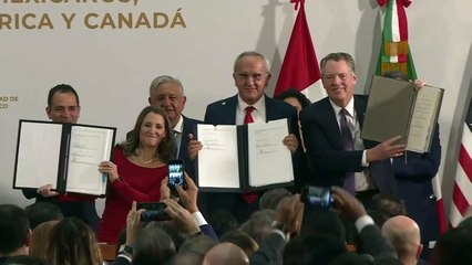 México, EEUU y Canadá firman texto final del T-MEC