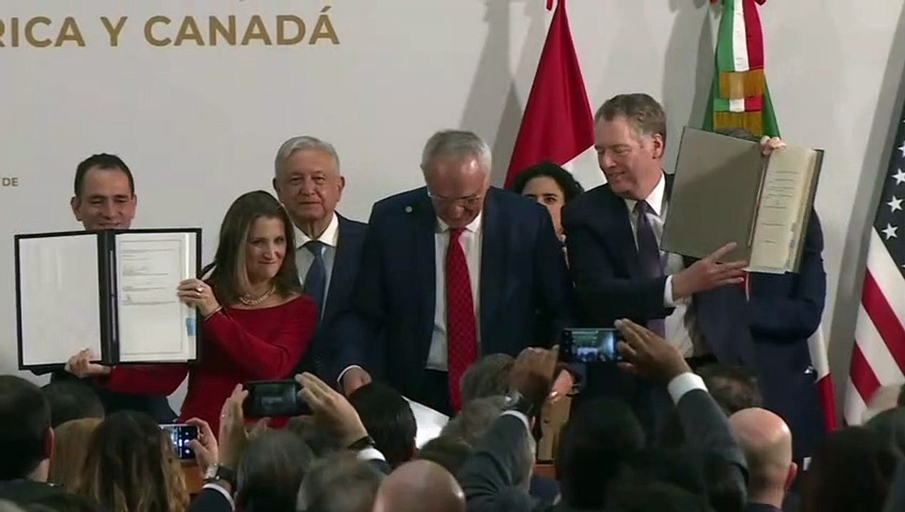 México, EUA e Canadá assinam USMCA