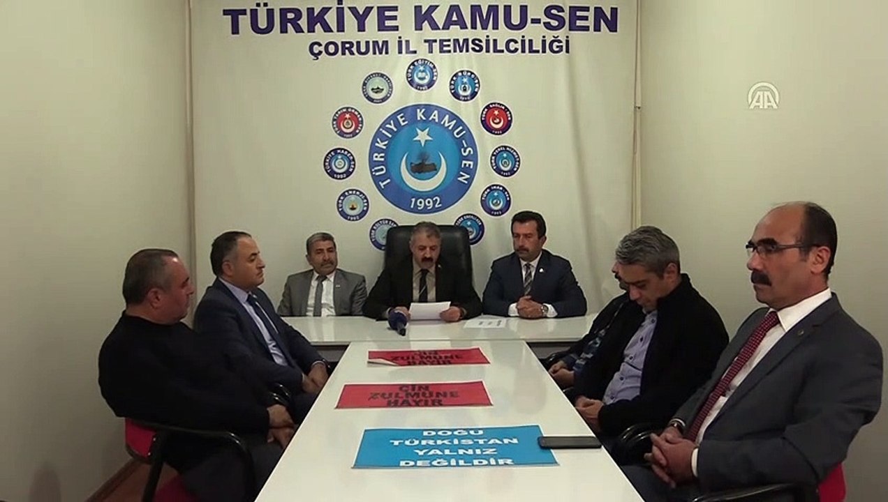 Kamu-Sen Çorum Şube Başkanı Aydın'dan 'Doğu Türkistan' tepkisi