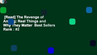 [Read] The Revenge of Analog: Real Things and Why They Matter  Best Sellers Rank : #2