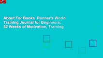 About For Books  Runner's World Training Journal for Beginners: 52 Weeks of Motivation, Training