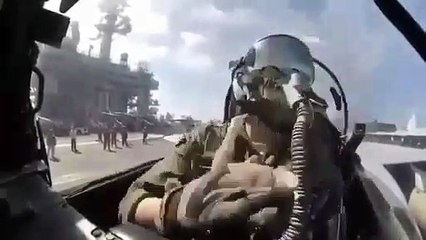 Despegue en portaviones real