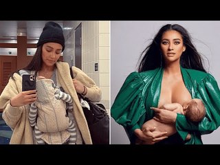 Shay Mitchell claps back at fan criticising her ultra glam breastfeeding snap