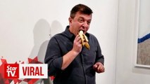 'I'm not sorry,' says performance artist who ate $120k banana