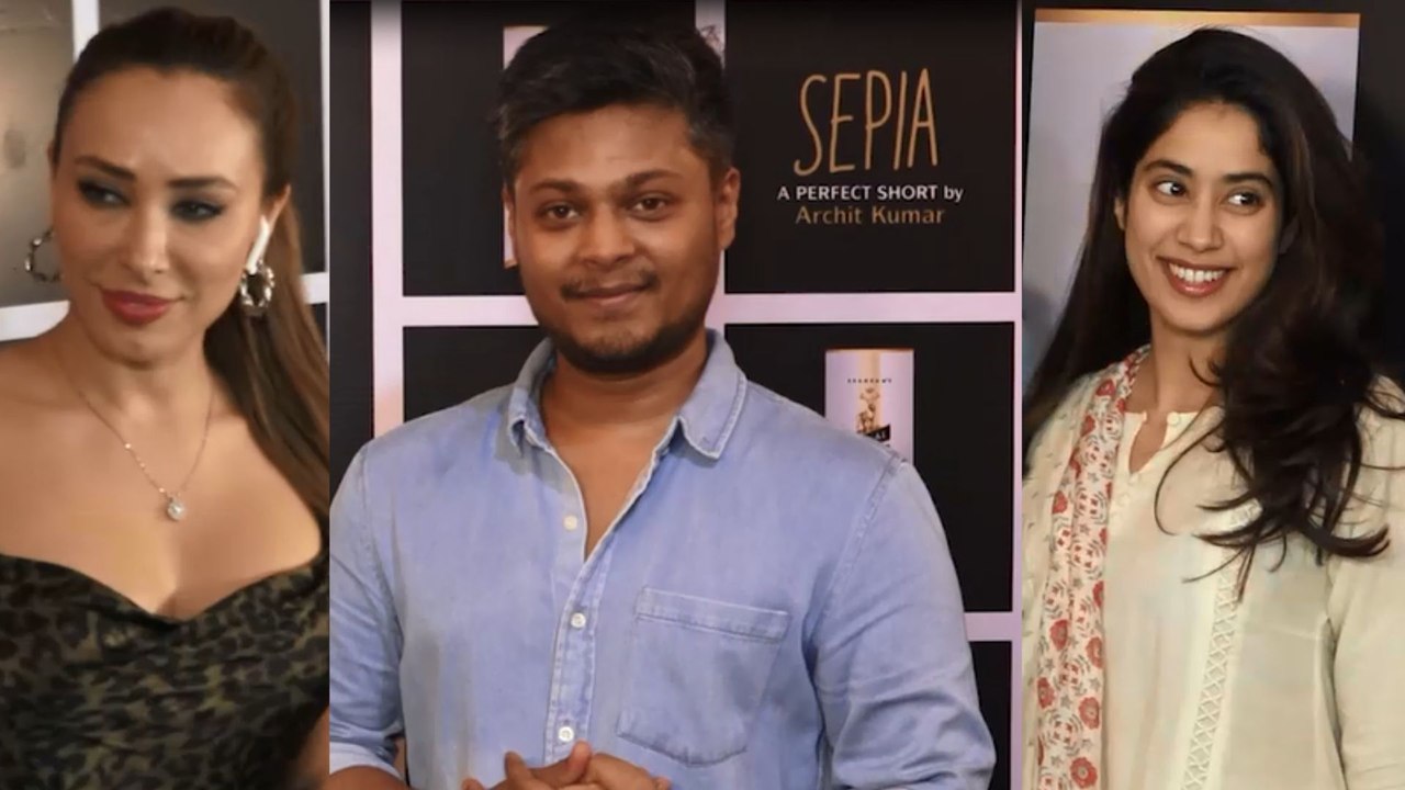 Janhvi Kapoor Iulia Vantur and others at the premiere of short film Sepia
