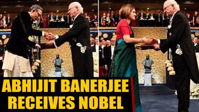 Abhijit Banerjee receives Economics Nobel in Dhoti-Bandhgala | OneIndia News