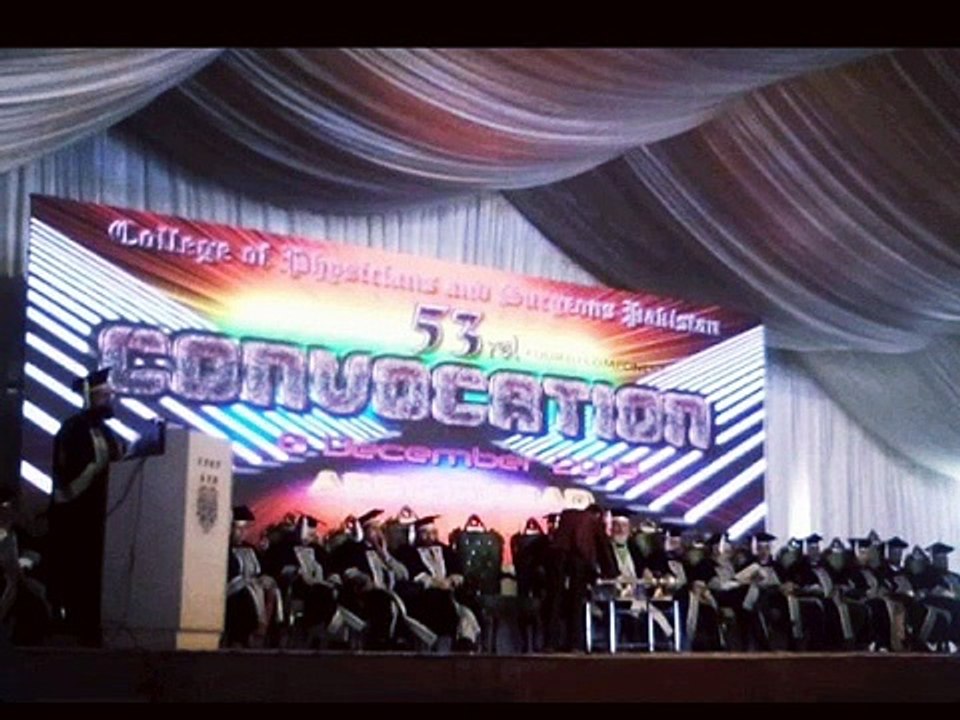 College of physician and surgeons Pakistan 53 convocation Abbottabad report Dr Raja Kashif Janjua