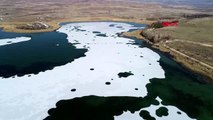 Sivas 4 ay buzla kaplanan hafik gölü ilgi çekiyor