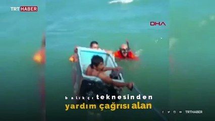 Meksika'da teknesi batan balıkçıları buzdolabı kurtardı