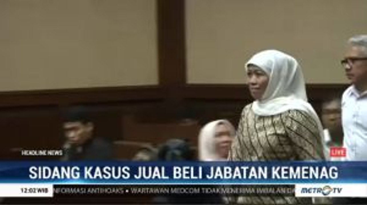 Khofifah Jadi Saksi Sidang Lanjutan Jual Beli Jabatan Kemenag