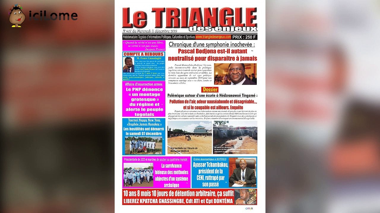 La une des journaux parus le  mercredi 11 décem...