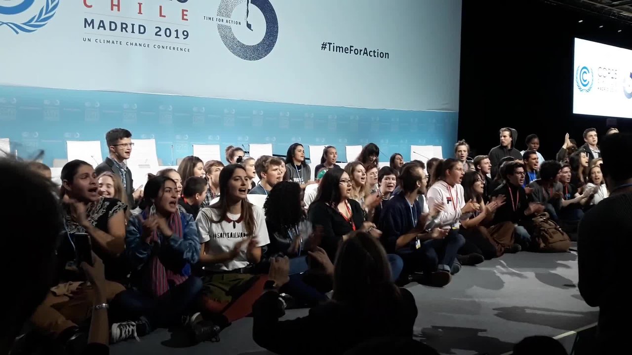 Jóvenes de Fridays for Future en la COP25