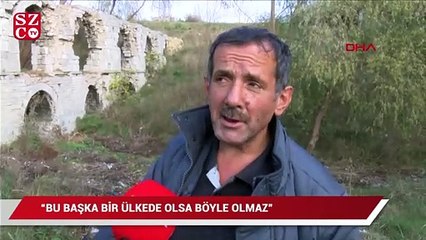 Tarihi kemere taş hırsızları dadandı