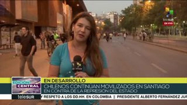 Chilenos continúan movilizados contra la represión del Estado