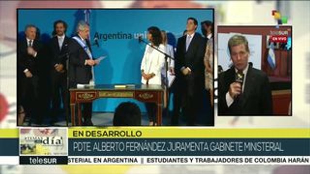 Argentina: presidente Fernández juramenta a gabinete ministerial