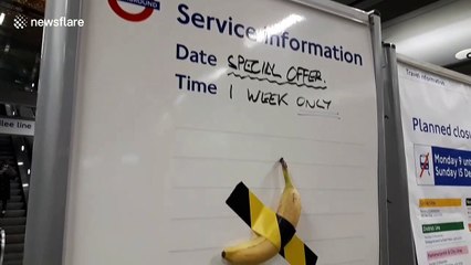 London Underground station parodies banana artwork that sold for $120,000