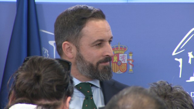 Rueda de prensa de Santiago Abascal tras su encuentro con el Rey