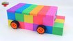 Cinco pequeños patos colores niños para aprender con arco iris Mad Mattr LEGO autobús sorpresa juguetes para niños