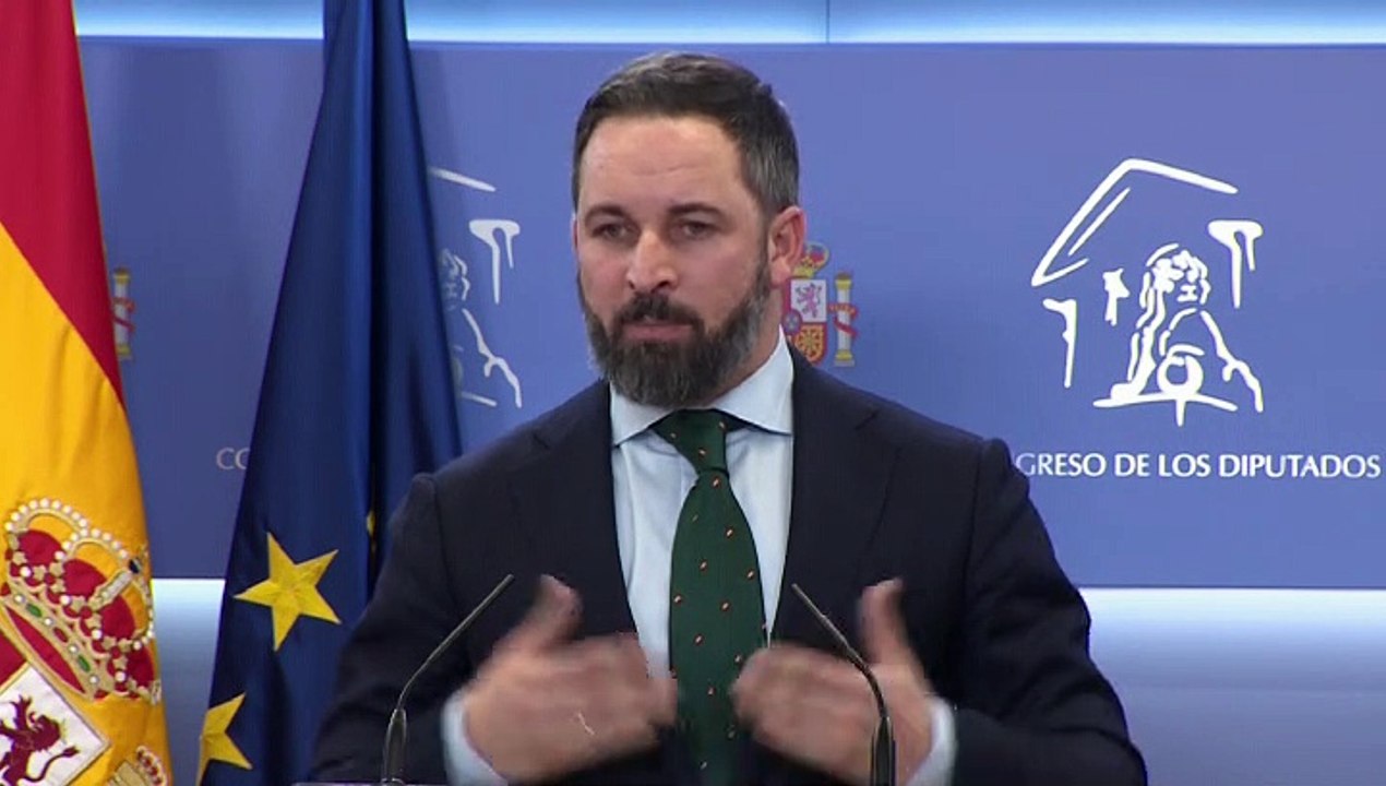 Abascal, sobre la coalición entre PSOE y Podemos: "Un gobierno del 'Frente Popular' es una declaración de guerra política a muchísimos españoles"