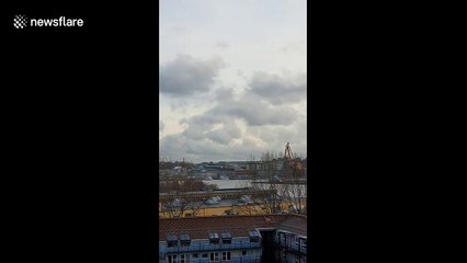 'I saw the Google Earth cursor': Man documents Swedish Air Force's Christmas tree formation