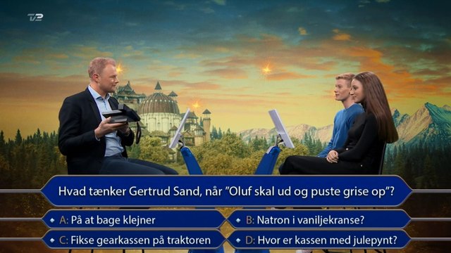 Tinka (Josephine) og Lasse (Albert) i *Hvem vil være millionær* | 2019 ~ TV2 Danmark