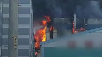 인천 석남동 화학공장서 불...근로자 4명·소방관 1명 화상 / YTN