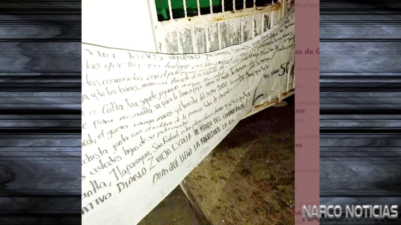 Sicarios de Zetas Vieja Escuela cuelgan narcomanta amenazando de próxima limpia en Tlapacoyan, Veracruz