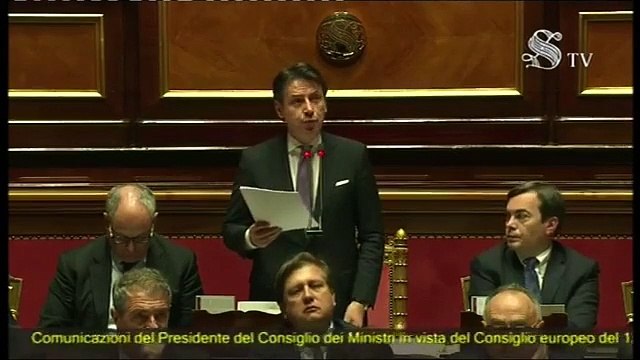 Conte dal Senato della Repubblica, le comunicazioni in vista del Consiglio europ)