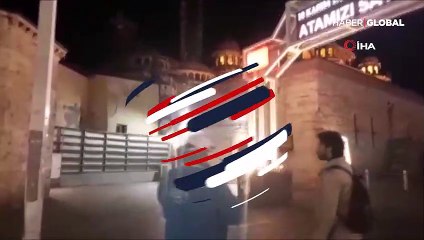 Taksim Camii inşaatında çıkan yangın panik yarattı