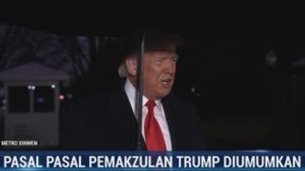 DPR AS Umumkan 2 Dakwaan Pemakzulan Trump